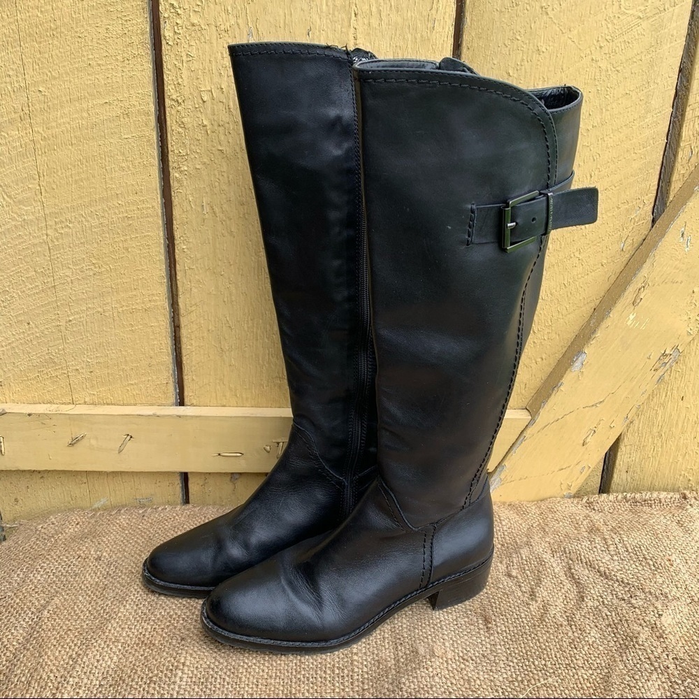 Arturo Chiang Darren Leather Tall Zip Riding Boots